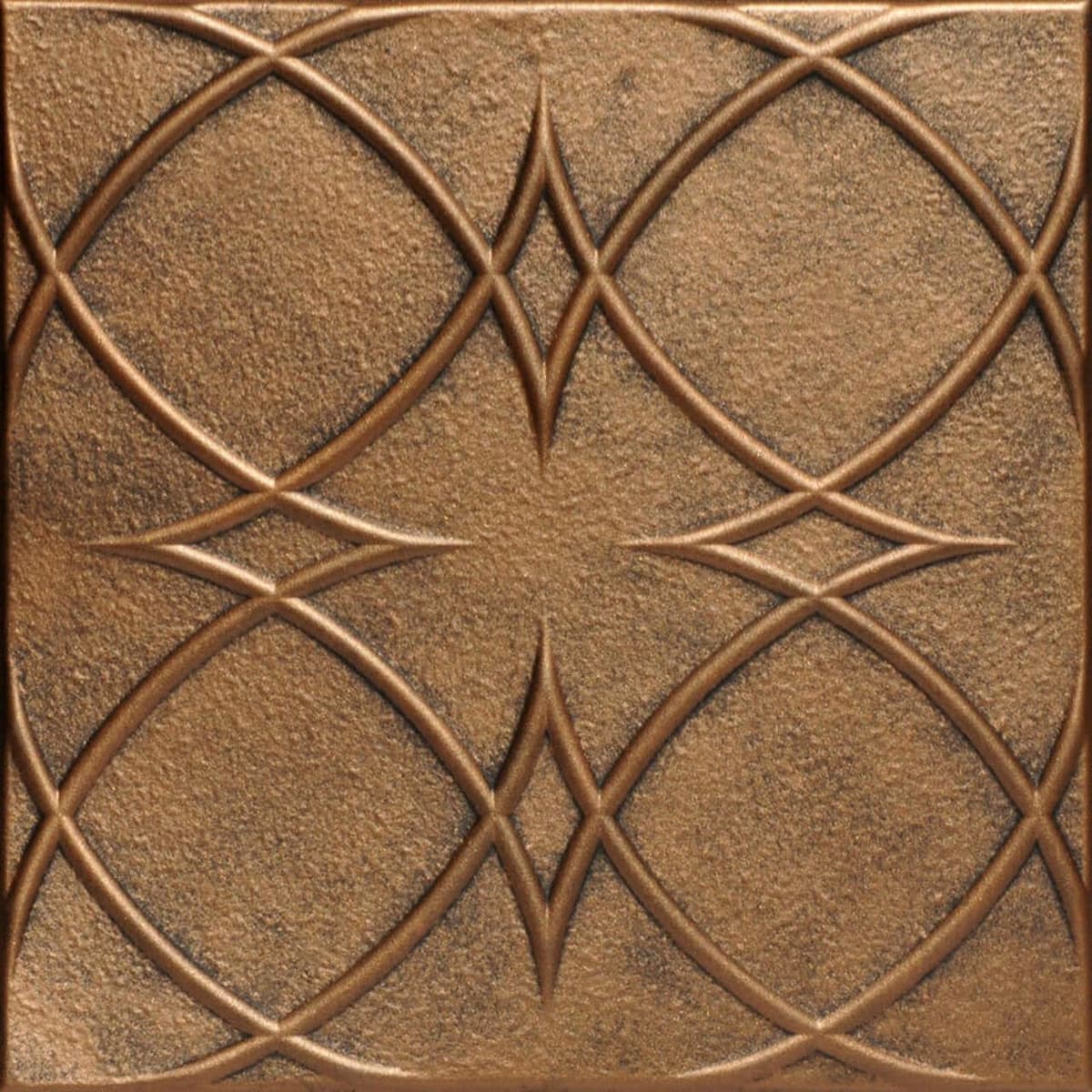 À LA MAISON CEILINGS R82 Placa de techo de espuma para pegar Círculos y Estrellas (256 sq. ft./Case) Paquete de 96 Bronce antiguo R82abz-96