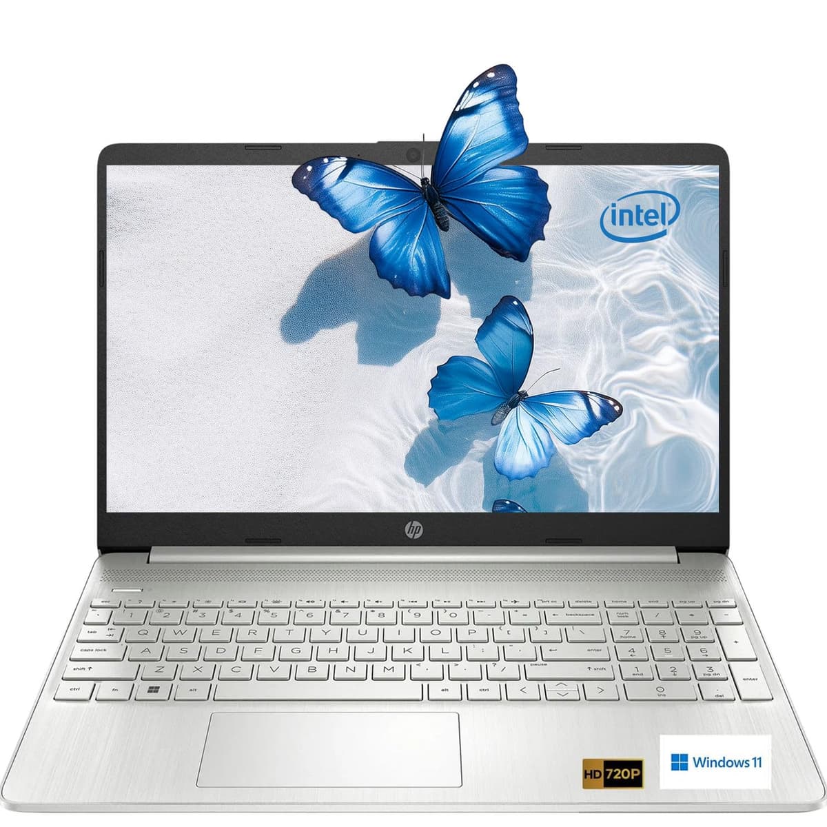 HP Laptop | 15.6" HD | Procesador Intel | 16GB RAM DDR4 | 512GB SSD | Intel UHD Graphics | Windows 11 Pro | Cámara HD 720p | Wi-Fi y Bluetooth | Escuela, Oficina y Productividad 15S