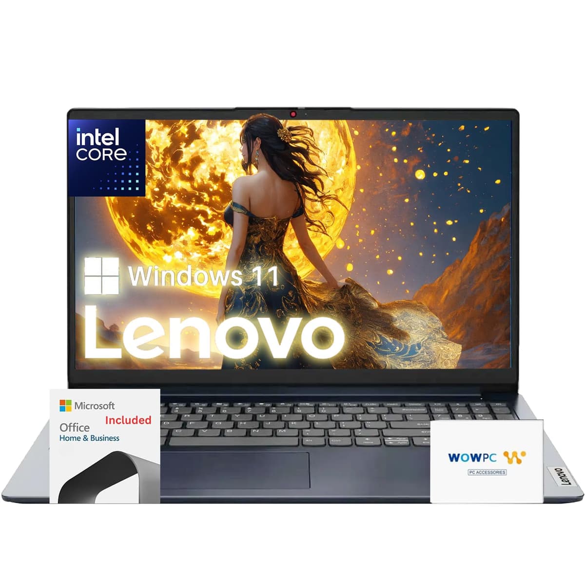 Lenovo Serie Premium Laptop 15" | Modelo Más Reciente | 20GB RAM | 1.6TB Almacenamiento (1.1TB SSD + 512GB Externo) | 1 Año Office 365 con 1TB en la Nube | Intel Core | 15.6" | Win 11 | Incluye Bundle WOWPC Business Laptop