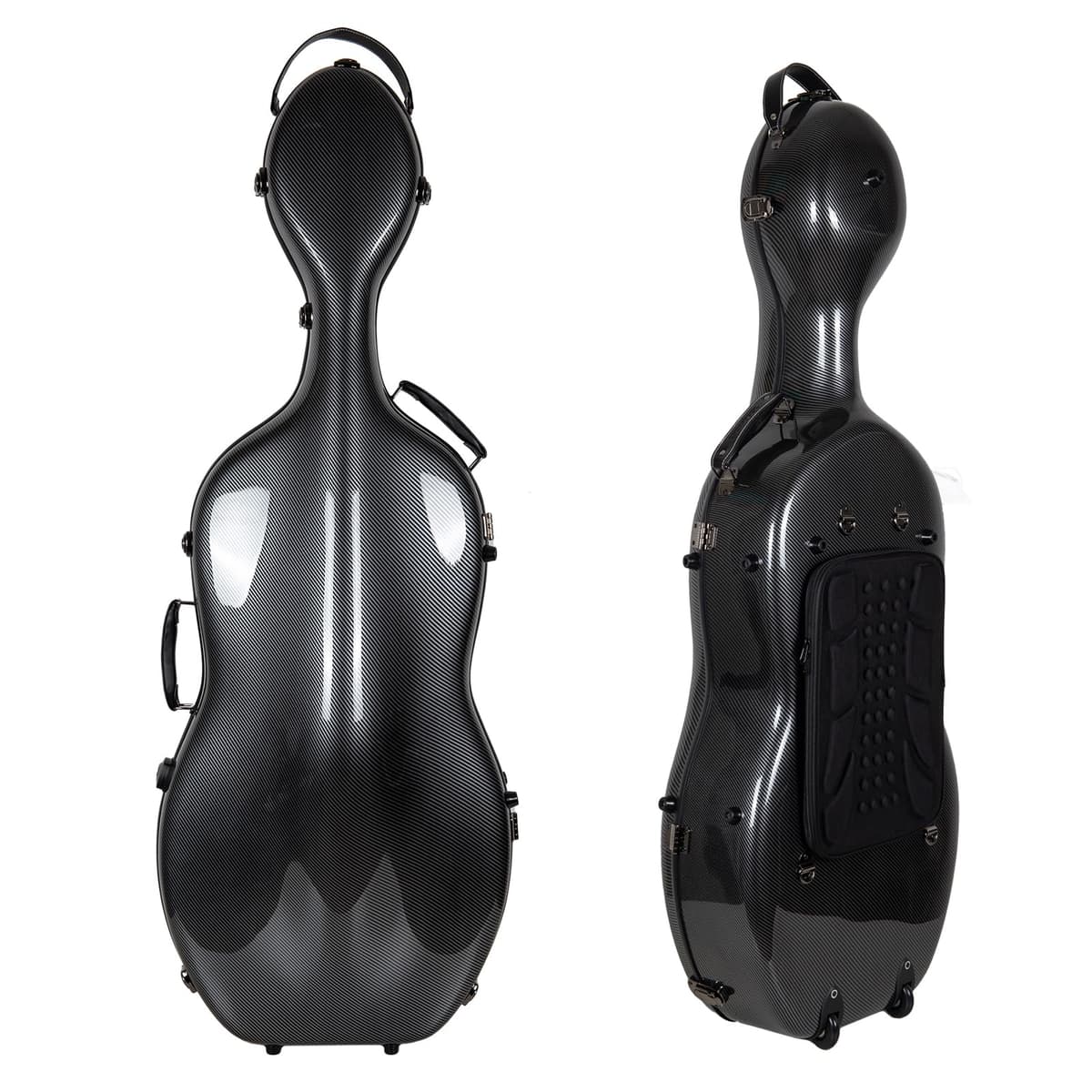 Crossrock Estuche Ultra-ligero Fibra para Cello 4/4 con Ruedas y TSA (CRF5030CEFBK)