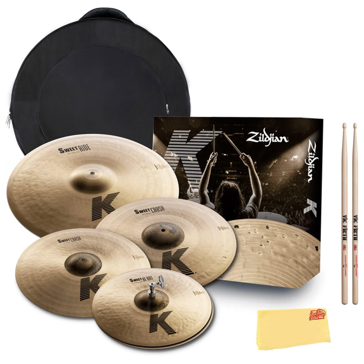 Zildjian KS5791 K Sweet Pack - 15"/17"/19"/21" con accesorios AUS-KS5791-COMBO-DLX-V2