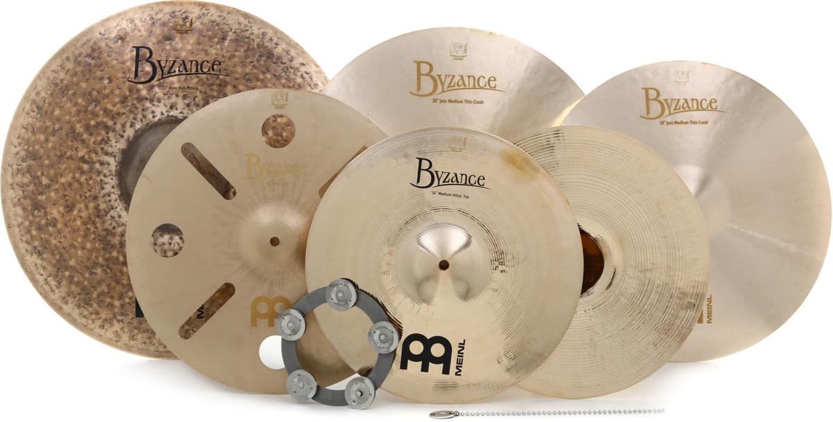Meinl Byzance Custom-Tailored Studio Cymbal Set 5 piezas + Byzance 16" Trash Crash gratis BSTM4802+16TR