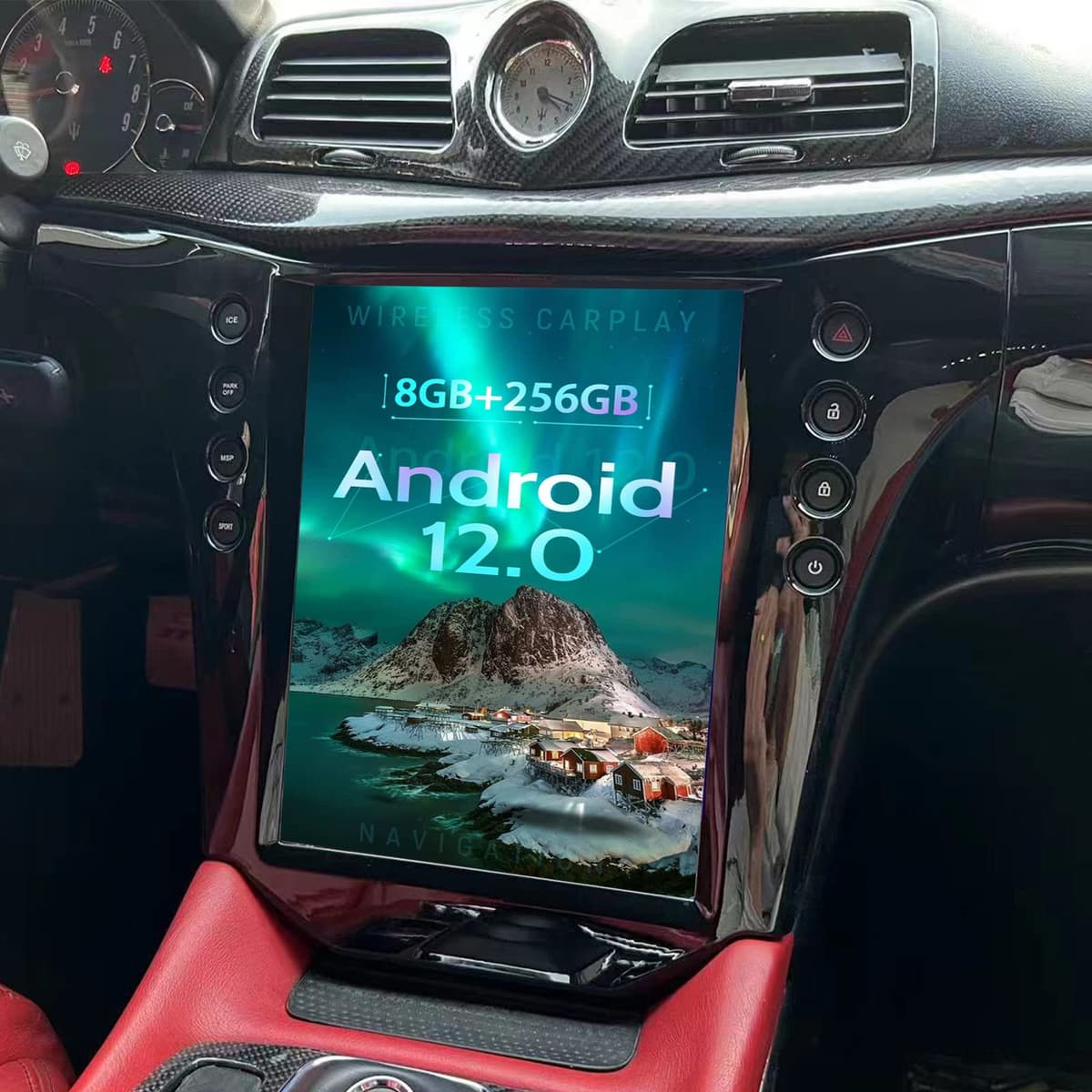 ZWNAV Radio Tesla Android 12 para Maserati GT/GC/Grancabrio/GranTurismo (2007-2019) 256GB