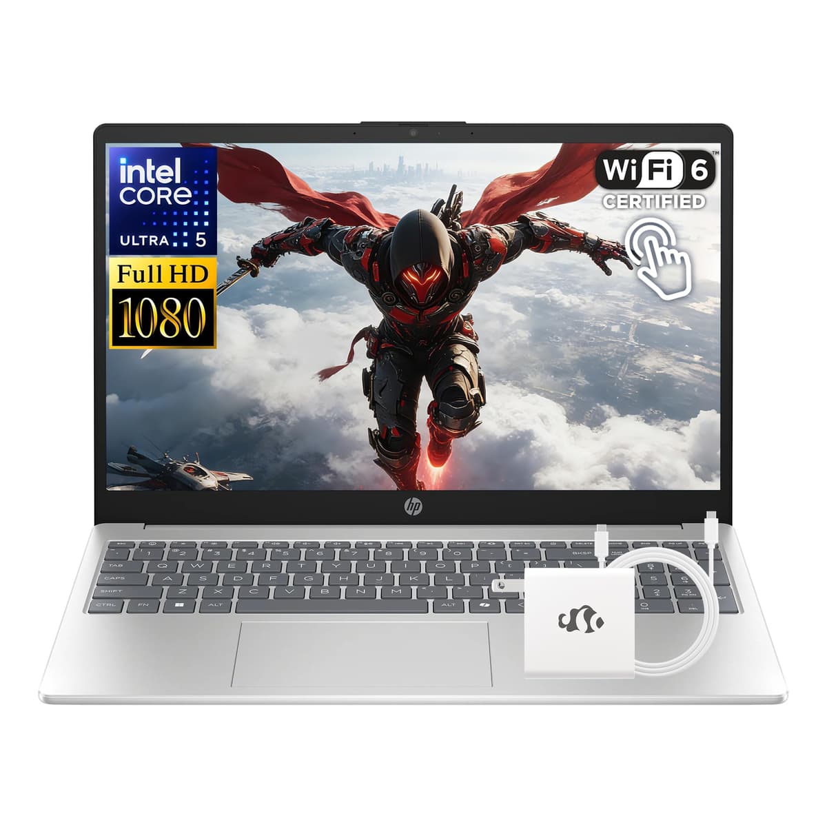 Portátil táctil HP, Intel Ultra 5 de 14 núcleos 125H (hasta 4.5 GHz, superior al i7-1360P), 24 GB RAM DDR5, SSD 1 TB, Windows 11, pantalla FHD de 15.6", Wi-Fi 6, teclado numérico con accesorio GM, equipo para negocios y gaming