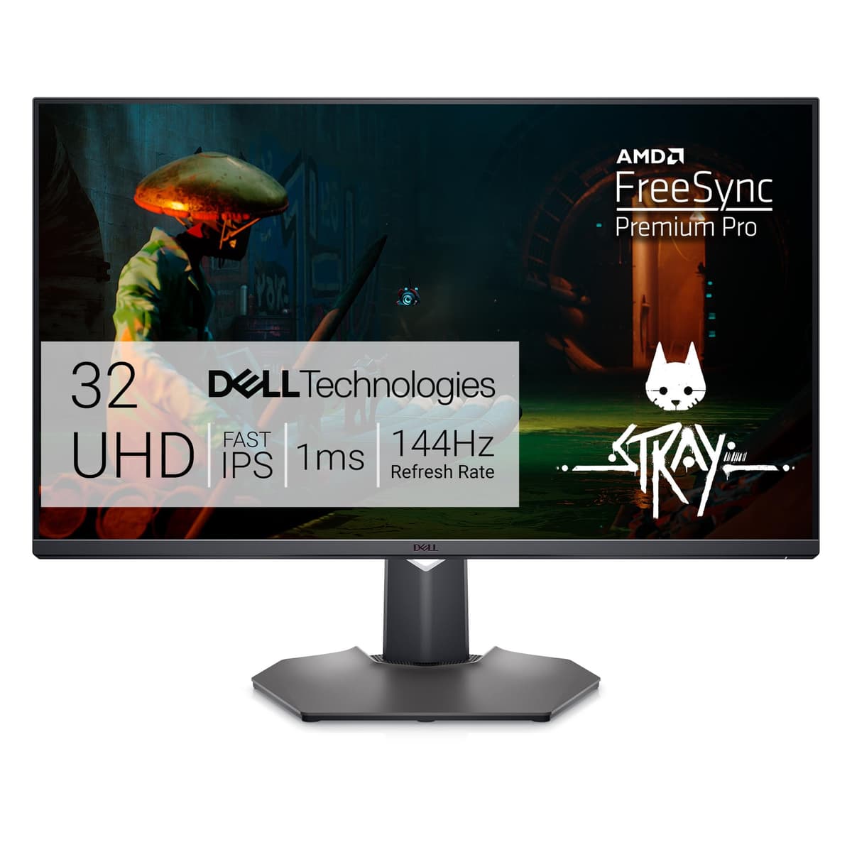 Dell G3223Q Monitor Gaming 32" 4K 144Hz 1ms HDMI 2.1, FreeSync/G-SYNC Compatible 7PH1G