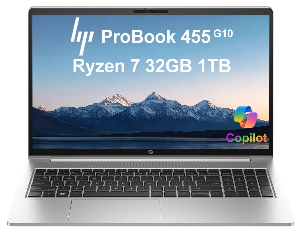 ist computers HP ProBook 455 G10 - Ryzen 7 7730U, 32GB RAM, 1TB SSD, 15.6" FHD Anti-Glare, Windows 11 Pro