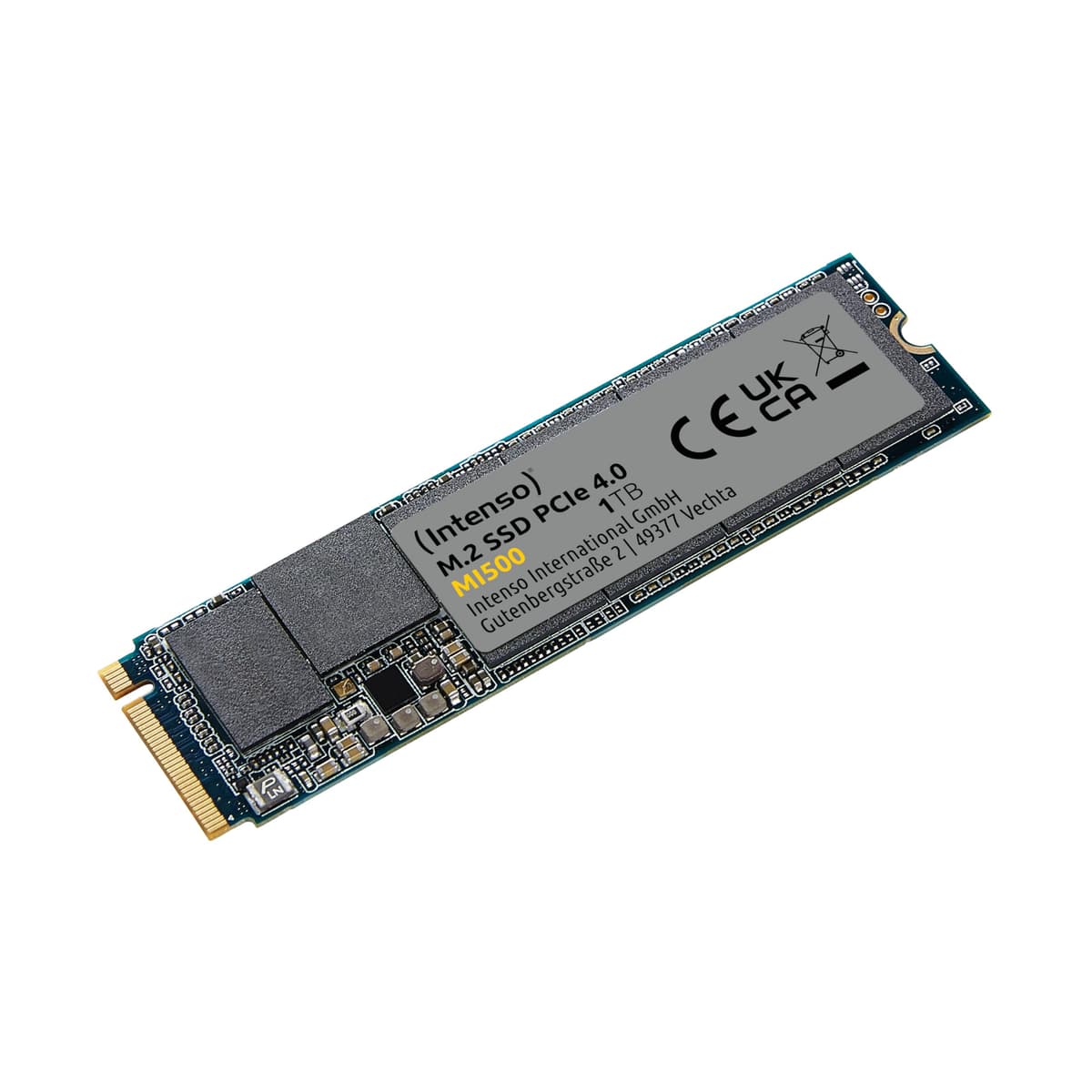 Intenso MI500 SSD NVMe 1TB M.2 Interno, PCIe 4.0 Gen4x4, Lectura 5300MB/s, Escritura 4500MB/s, Unidad de Estado Sólido 1TB 3836460