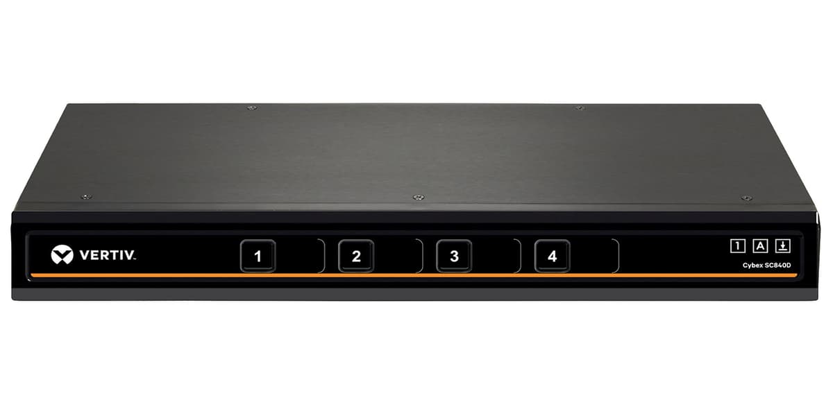 Avocent Vertiv Cybex SC800 Secure Desktop 4 Port DisplayPort con CAC y DPP (SC840D-001)