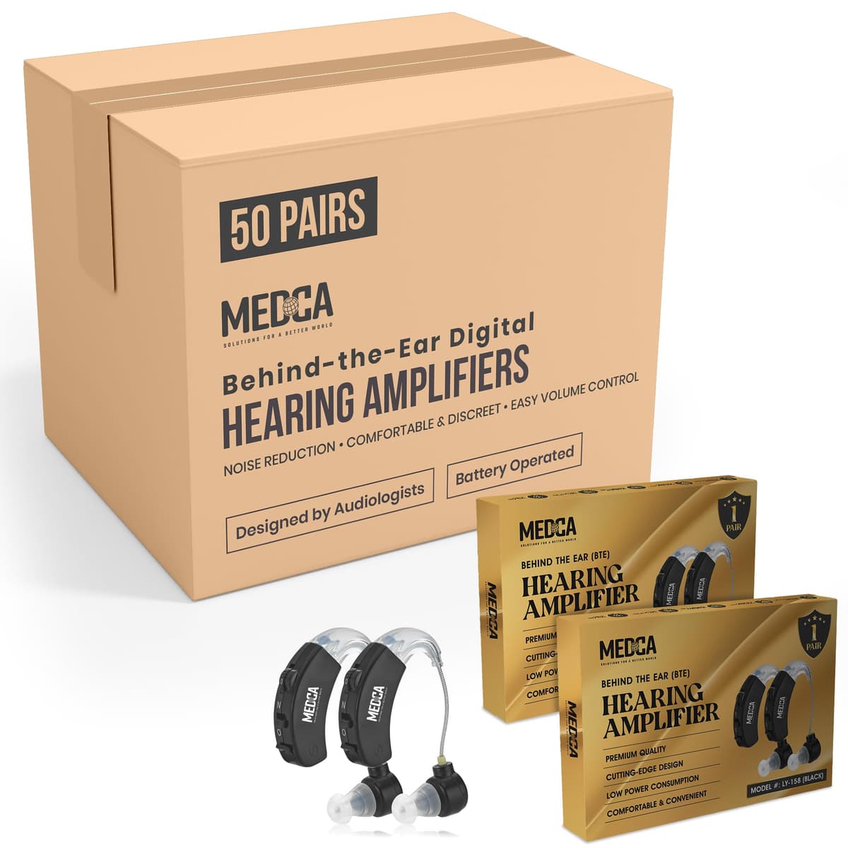 MEDca Amplificador de Sonido Detrás de la Oreja JH-158-case