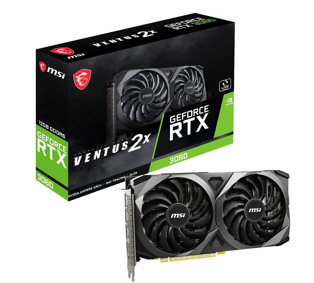 Tarjeta gráfica MSI GeForce RTX 3060 Ventus 2X 12G Gaming - RTX 3060