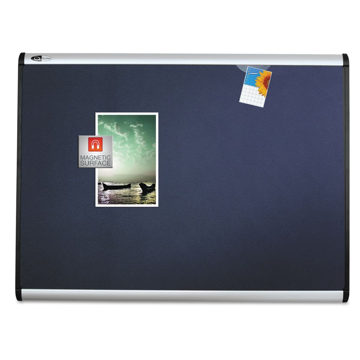 Quartet Prestige Plus Tablero de Corcho Magnético de Tela, 6' x 4', Marco de Aluminio (MB547A)