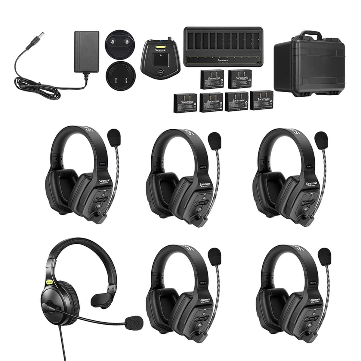 Saramonic WiTalk-WT6D Sistema inalámbrico intercomunicador para 6 personas, dual-ear 1.9GHz