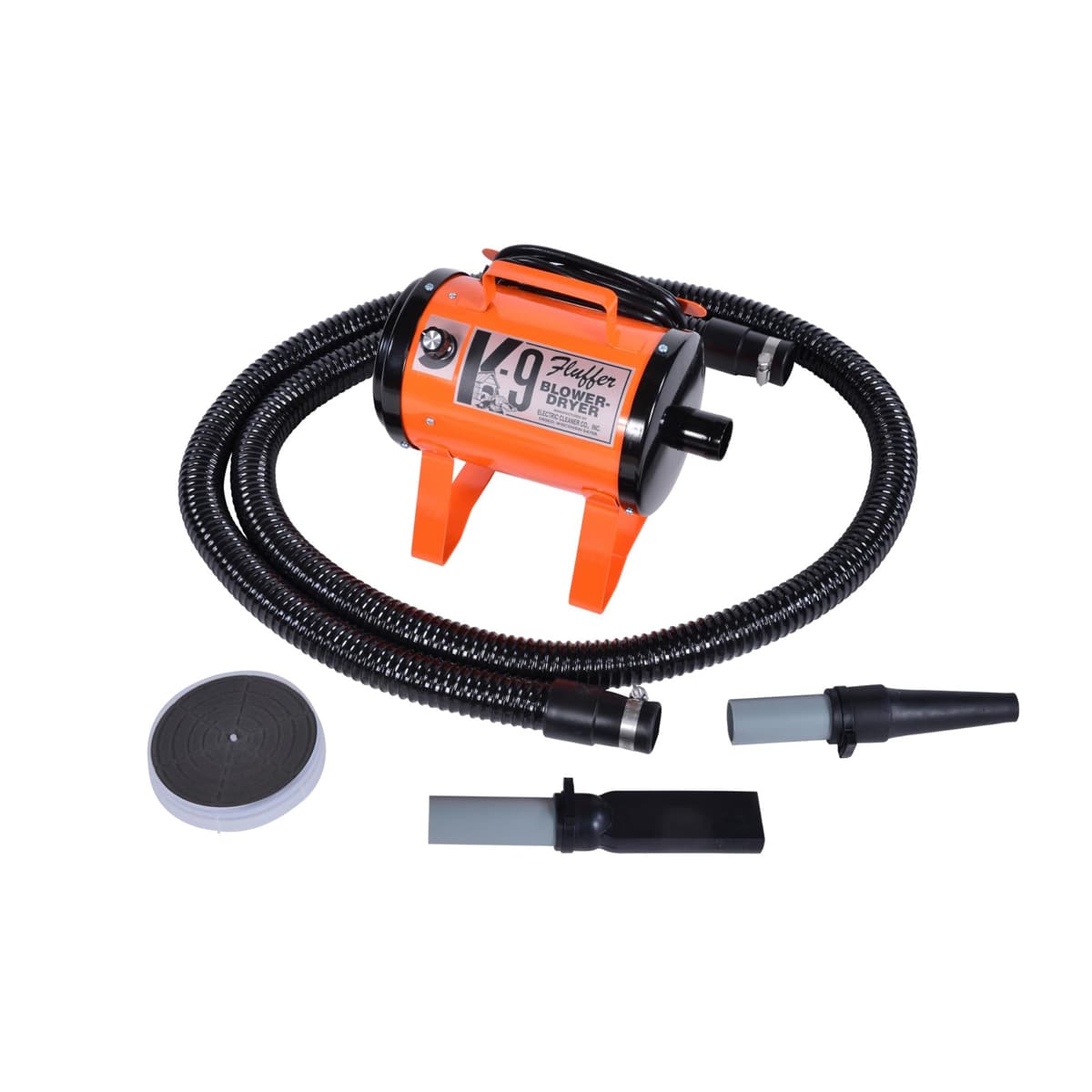 Secador de Perros K9 Fluffer de Electric Cleaner Company - Potente, Secador Portátil para Acicalamiento de Perros y Mascotas, Naranja