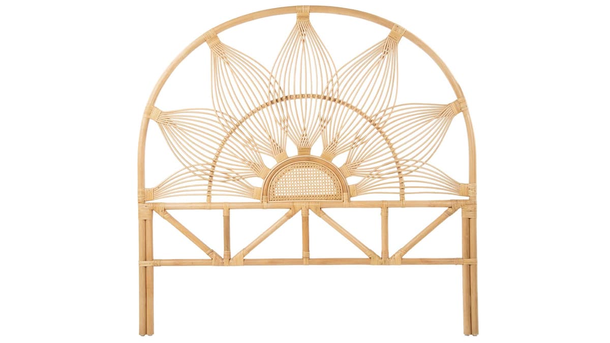 Kouboo Sunflower Rattan California King Headboard - Natural Bohemian 1110133