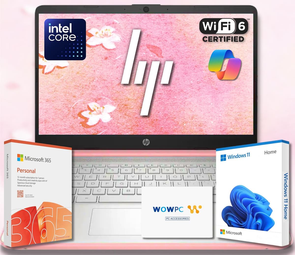HP Ultrabook con Microsoft Copilot AI y Office 365 • CPU Intel de Alto Rendimiento • 16GB RAM • 2.1TB Almacenamiento (1.1TB SSD y 1TB OneDrive) • Windows 11 sin Mouse
