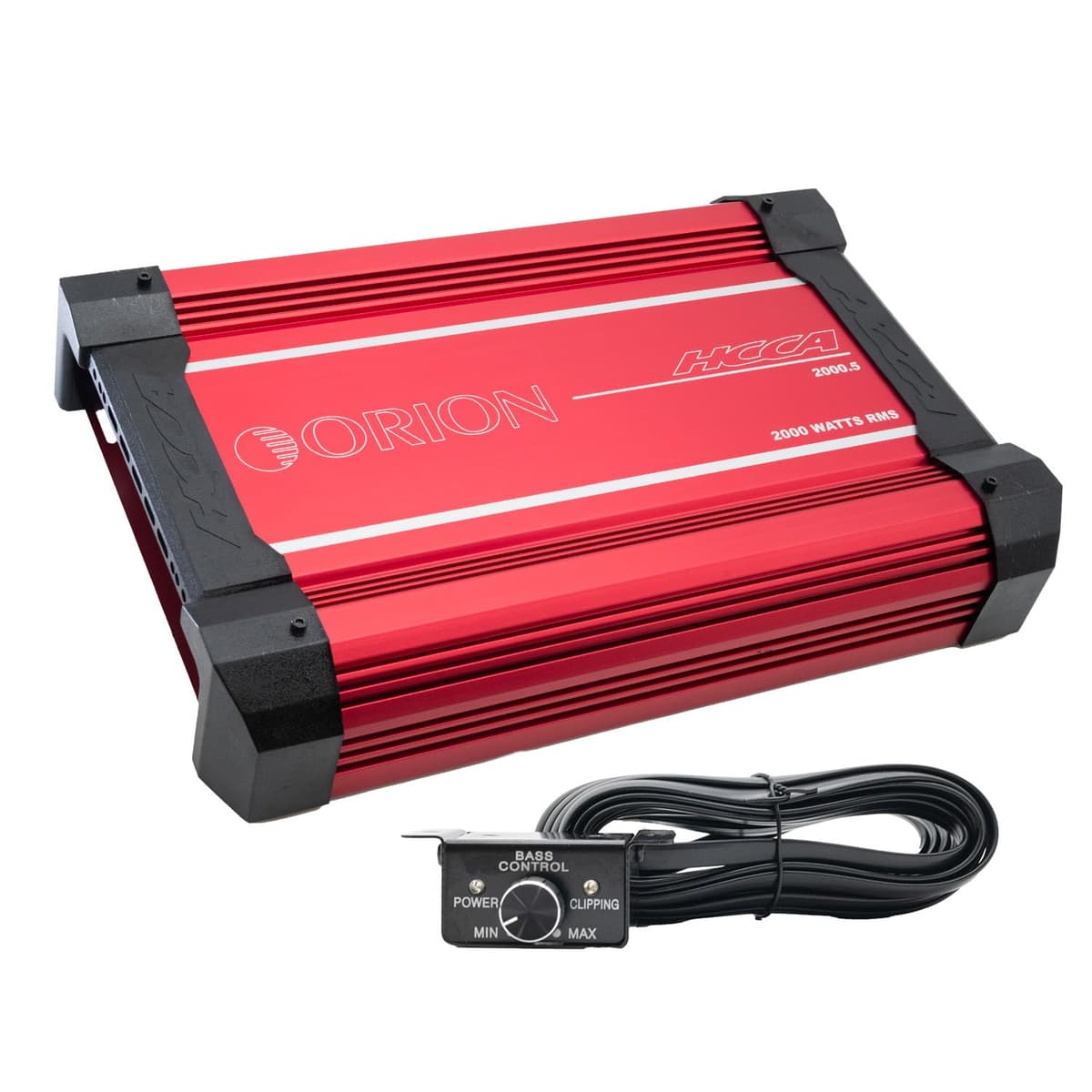 Orion Serie HCCA HCCA2000.5 Amplificador de Alto Rendimiento 2000W RMS de 5 Canales Clase AB/D - Estable a 1 Ohm, Filtro Pasa Altos/Bajos, Control de Realce de Graves, Fuente de Alimentación MOSFET, con Perilla de Graves, Hecho en Corea ORI-HCCA2000.5
