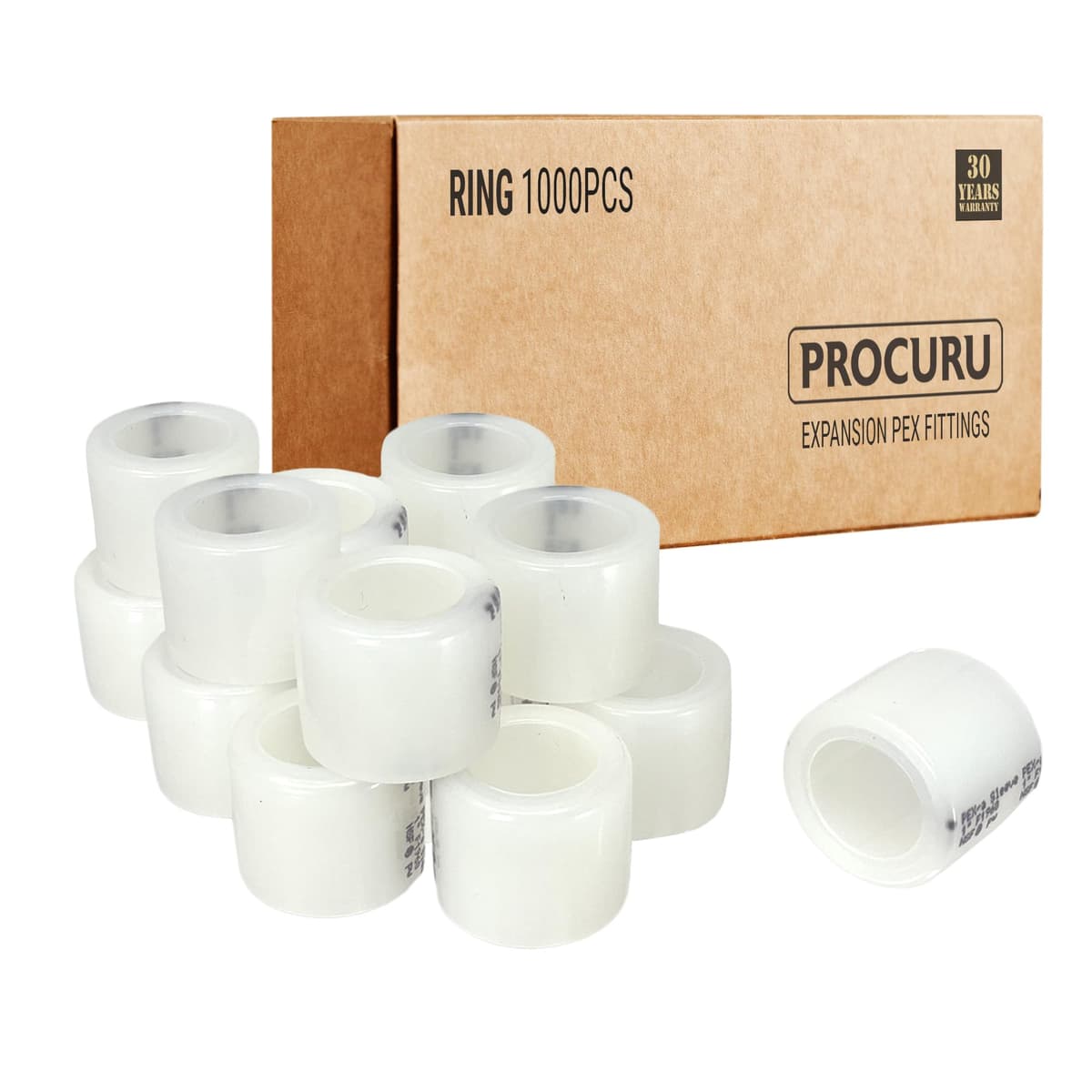 PROCURU 1" F1960 Expansion Ring Sleeve para PEX-A (Paquete x1000) 8AR0100-1000P