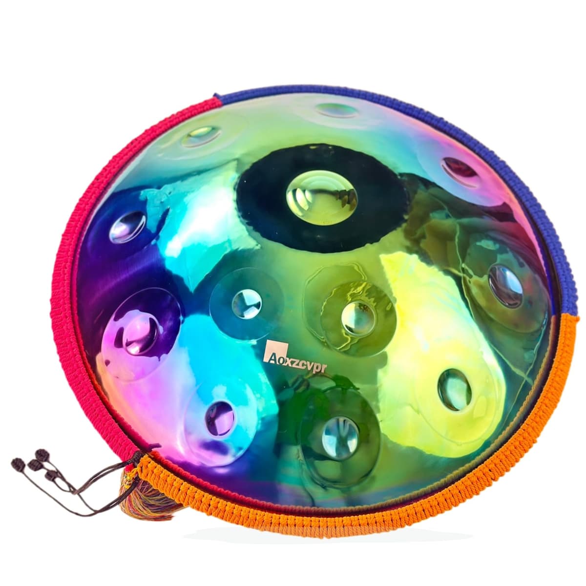 Aoxzcvpr Handpan y Hang Drum 440 Hz Re Mayor D de Acero Inoxidable Percusión para Meditación y Música (Azul Vibrante, 22 pulgadas - 12 Notas) DHHANDPAN-X2