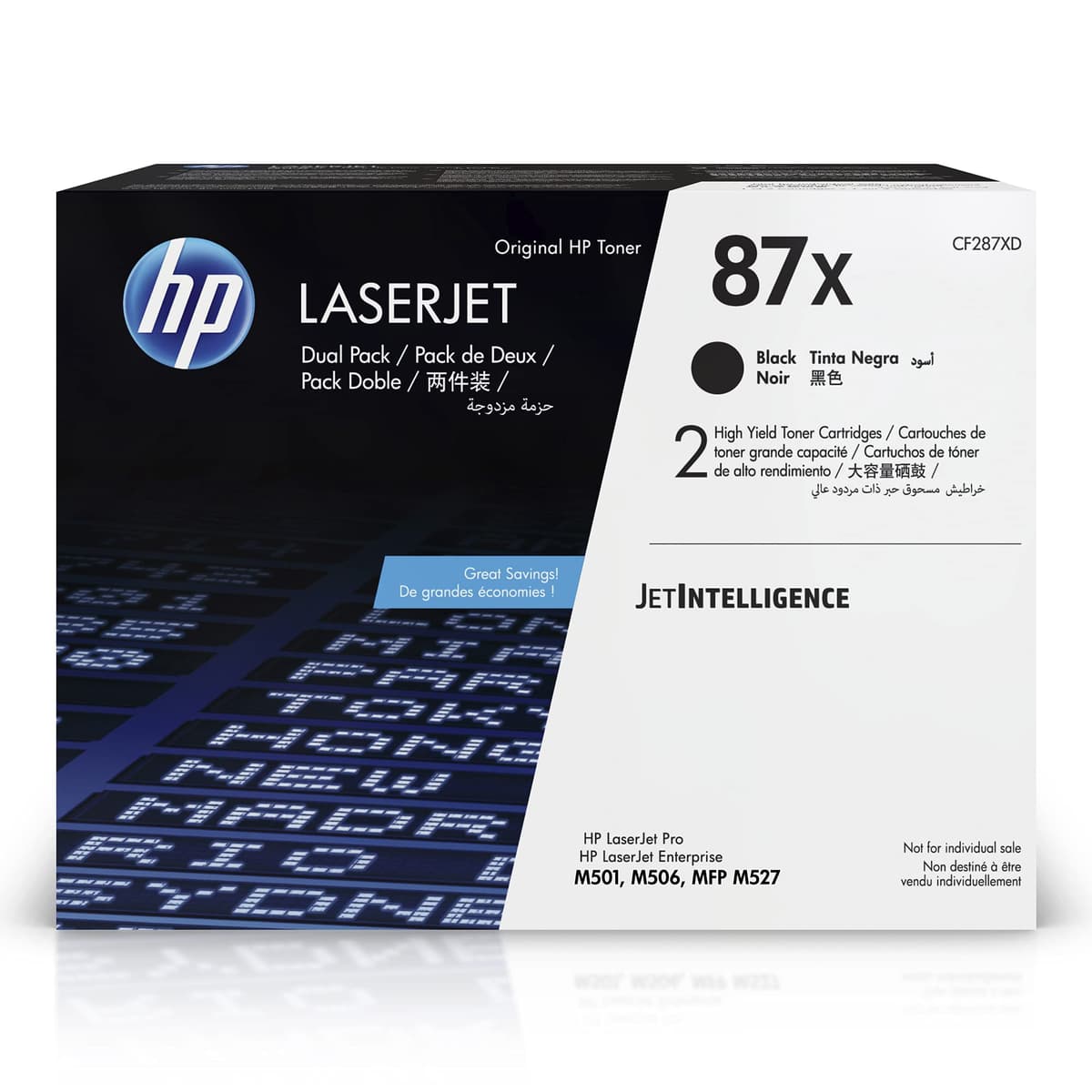 Cartuchos de tóner originales HP 87X negro alta capacidad (paquete de 2) CF287XD