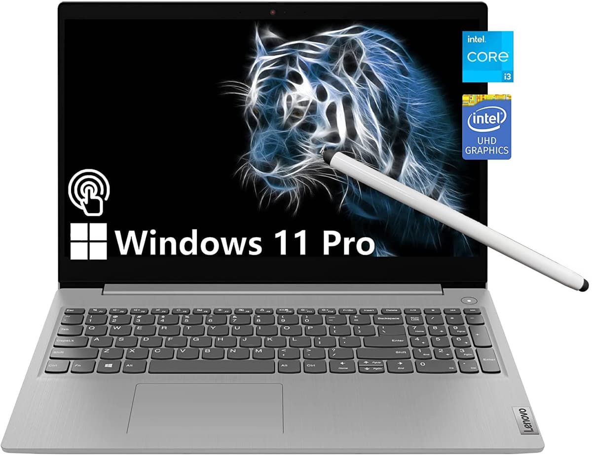 Lenovo IdeaPad 3i Empresarial, portátil 15.6" HD con pantalla táctil, Intel Core i3-1115G4, Windows 11 Pro, 12 GB RAM, 256 GB SSD, HDMI, Dolby Audio, lector de tarjetas SD, larga duración de batería, bolígrafo estilográfico PC Mall