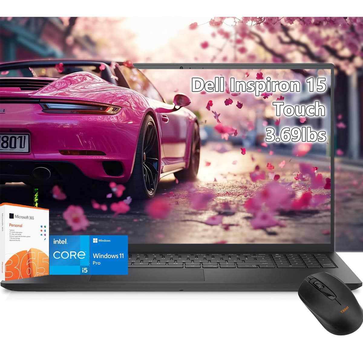 Dell Inspiron 15 Laptop con Pantalla Táctil - Intel Core i5-1334U - Pantalla Táctil FHD de 15" - 16 GB RAM - SSD de 1 TB - Laptop Empresarial con Windows 11 Pro - Office 365 - Computadora para Trabajo/Universidad - 1.63 kg (3.6 lb) ligera
