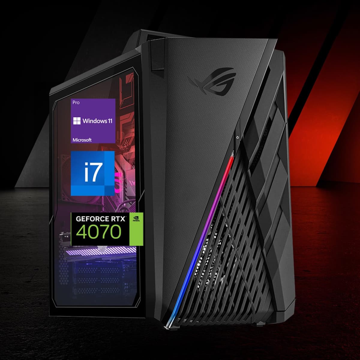 ASUS ROG Desktop G35CA i7-13700KF, RTX 4070, 64GB DDR5, 2TB SSD, Wi-Fi 6, Windows 11 Pro