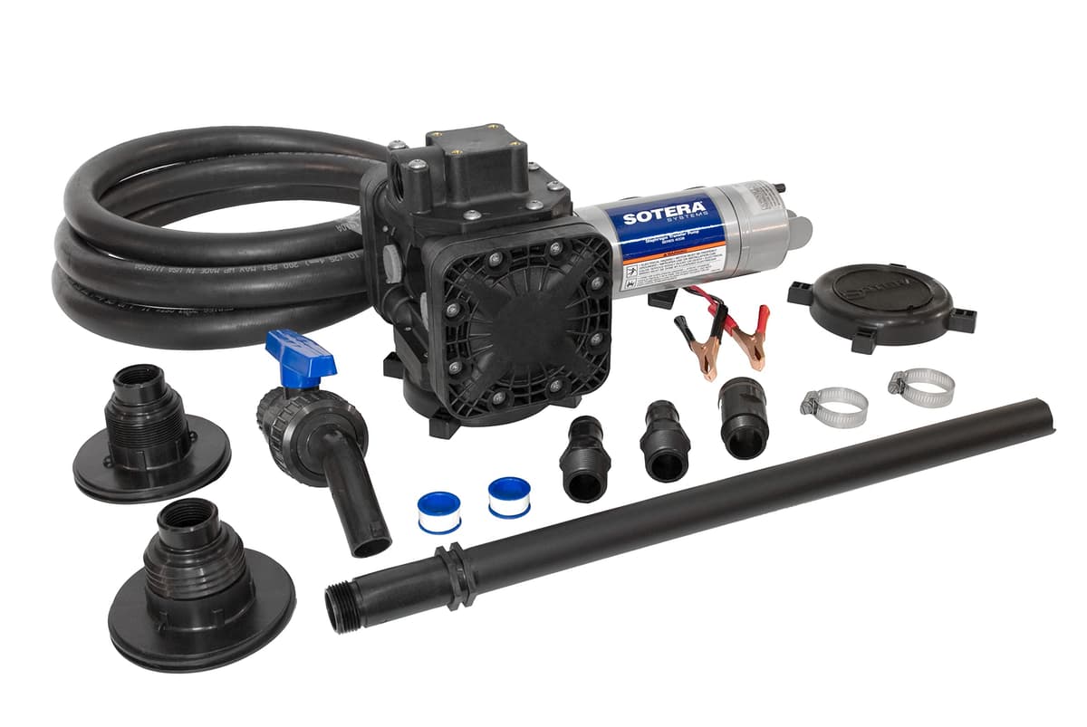 Sotera SS417B Bomba de diafragma 12V DC con conexión rápida y rosca 2" NPT