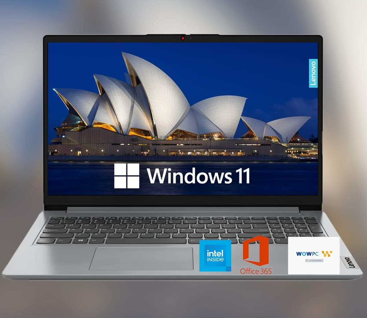Lenovo IdeaPad de 15.6" con pantalla HD antirreflejo, 1 año de Microsoft 365, SSD de 640 GB, 20 GB de RAM, Windows 11 Home, procesador Intel, Wi-Fi 6, HDMI, USB-C, lector de tarjetas SD, hasta 9.5 horas de batería, con USB WOWPC