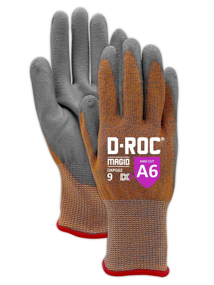 MAGID D-ROC DX+ 13-Gauge Guantes de trabajo sin núcleo, 8/Medium, 72 pares, DXPG62 DXPG628-M-72-1-M