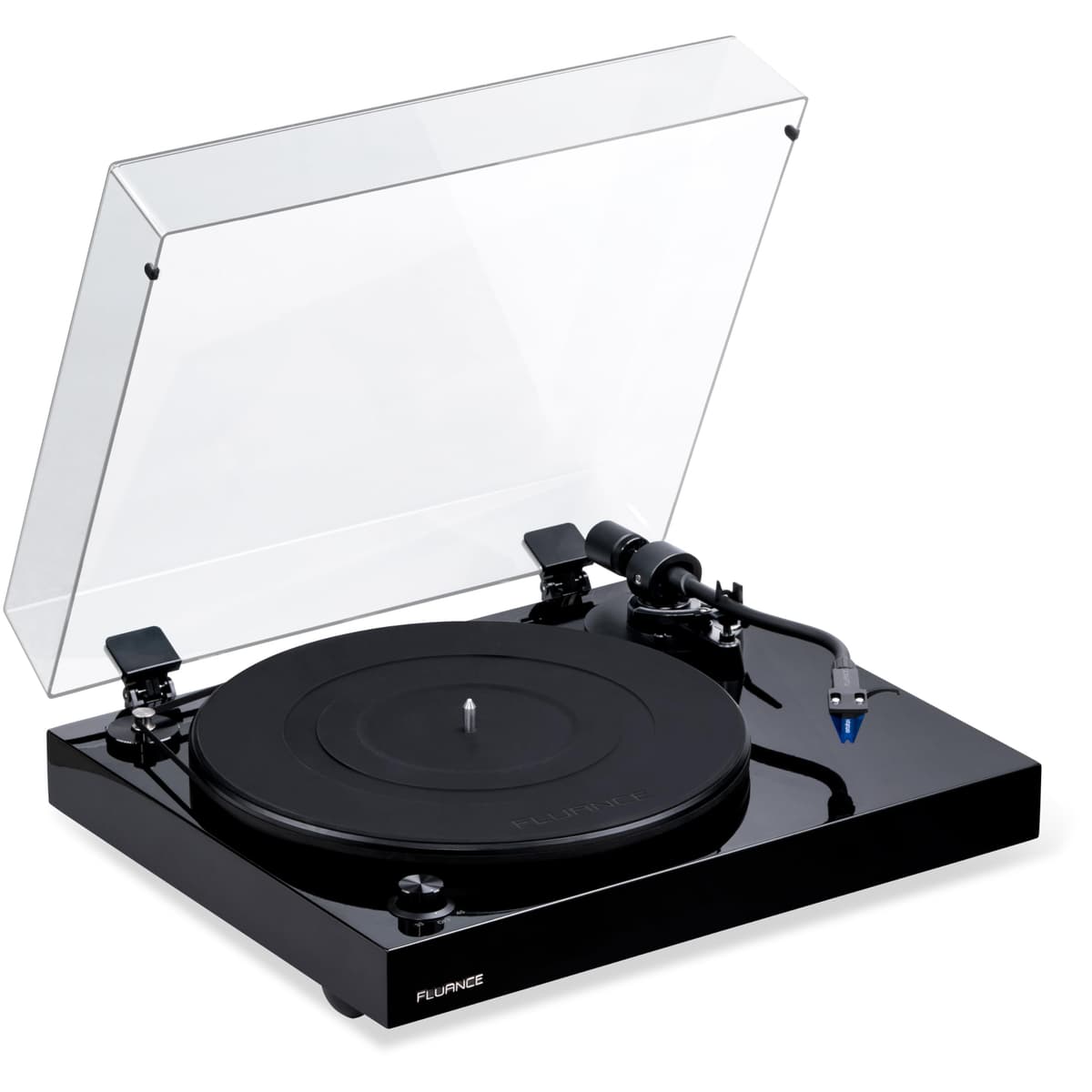 Fluance RT84 Reproductor de vinilo Reference High Fidelity con cápsula Ortofon 2M Blue - Piano Black RT84TUK