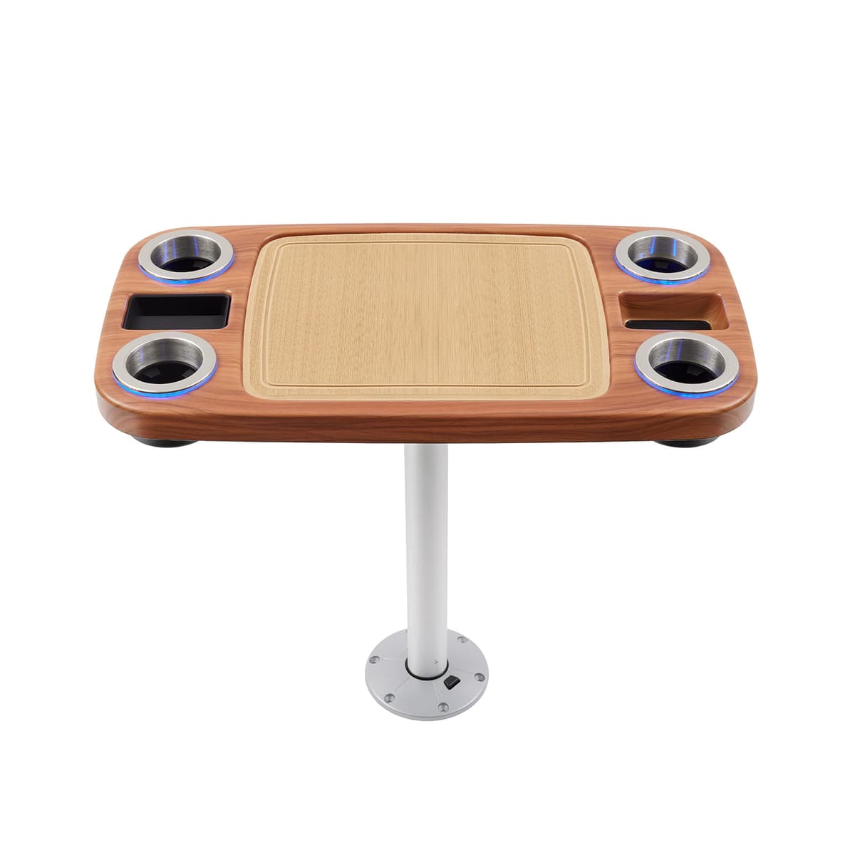 Manufacturers' Select Mesa para bote con luces LED y porta vasos - 18"x34" (Cinnamon Brown) BTR1834