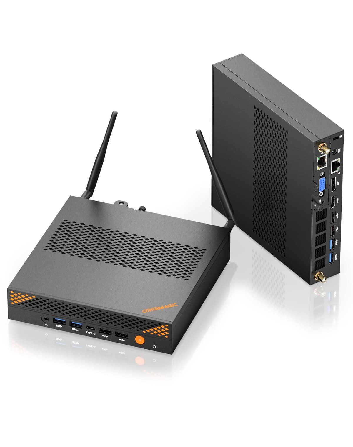 origimagic Mini PC Intel i9-13900HK 32GB DDR5 1TB PCIe 4.0, Quad 4K, Dual LAN, WiFi 6, VESA, Windows 11 Pro A2
