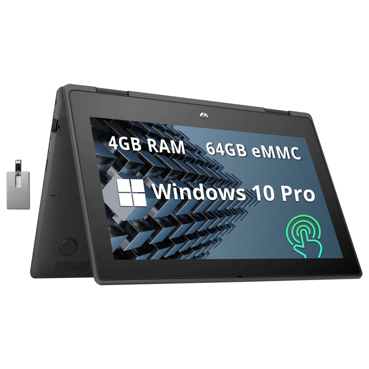 HP ProBook x360 11 G5 EE 11.6" HD 2 en 1 con pantalla táctil, Intel Celeron N4020, 4GB RAM, 192GB (64GB eMMC + 128GB USB), Intel UHD Graphics, webcam HD, Wi-Fi, Bluetooth, gris, Windows 10 Pro