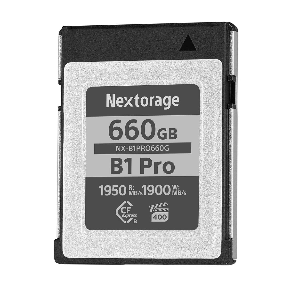 Nextorage Tarjeta de Memoria CFexpress Tipo B 660GB Super Rápida VPG400 Lectura máx. 1950MB/s Escritura máx. 1900MB/s (Serie B1 Pro) NX-B1PRO660G/INE SYM