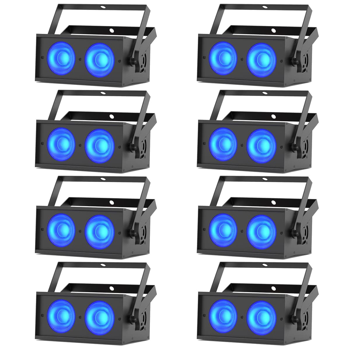 Sparklingtrack Paquete de 8 Stage Lights COB 130W RGBW DMX512 - Par Can Blinder ZQ01323X8US