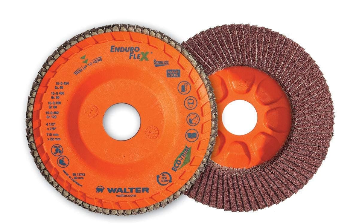 Walter 15Q712 ENDURO-FLEX Abrasive Flap Disc Pack of 10 - 7 in. 120 Grit