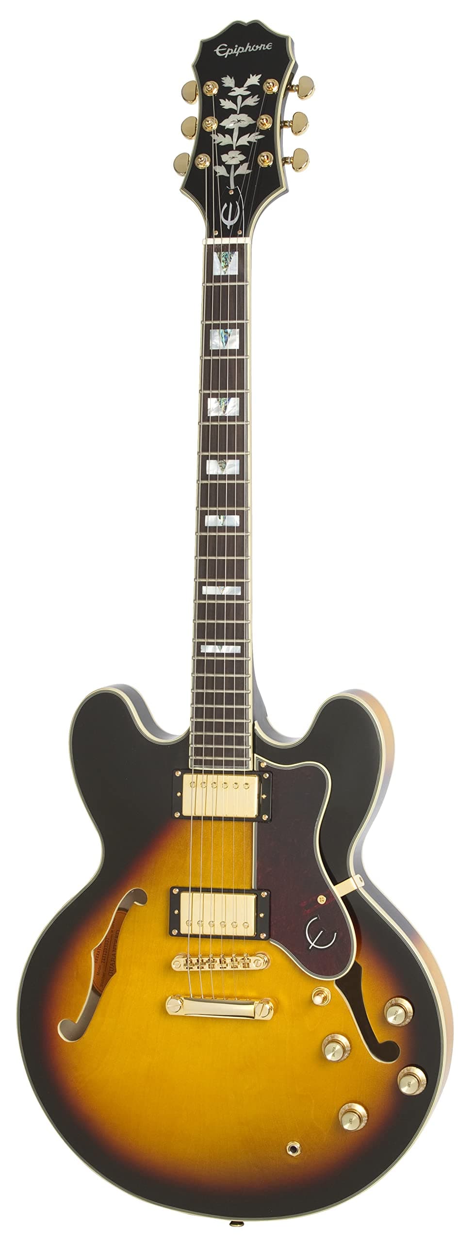 Epiphone Sheraton II PRO, semi-hollow con hardware dorado Vintage Sunburst ETSPVSGH1