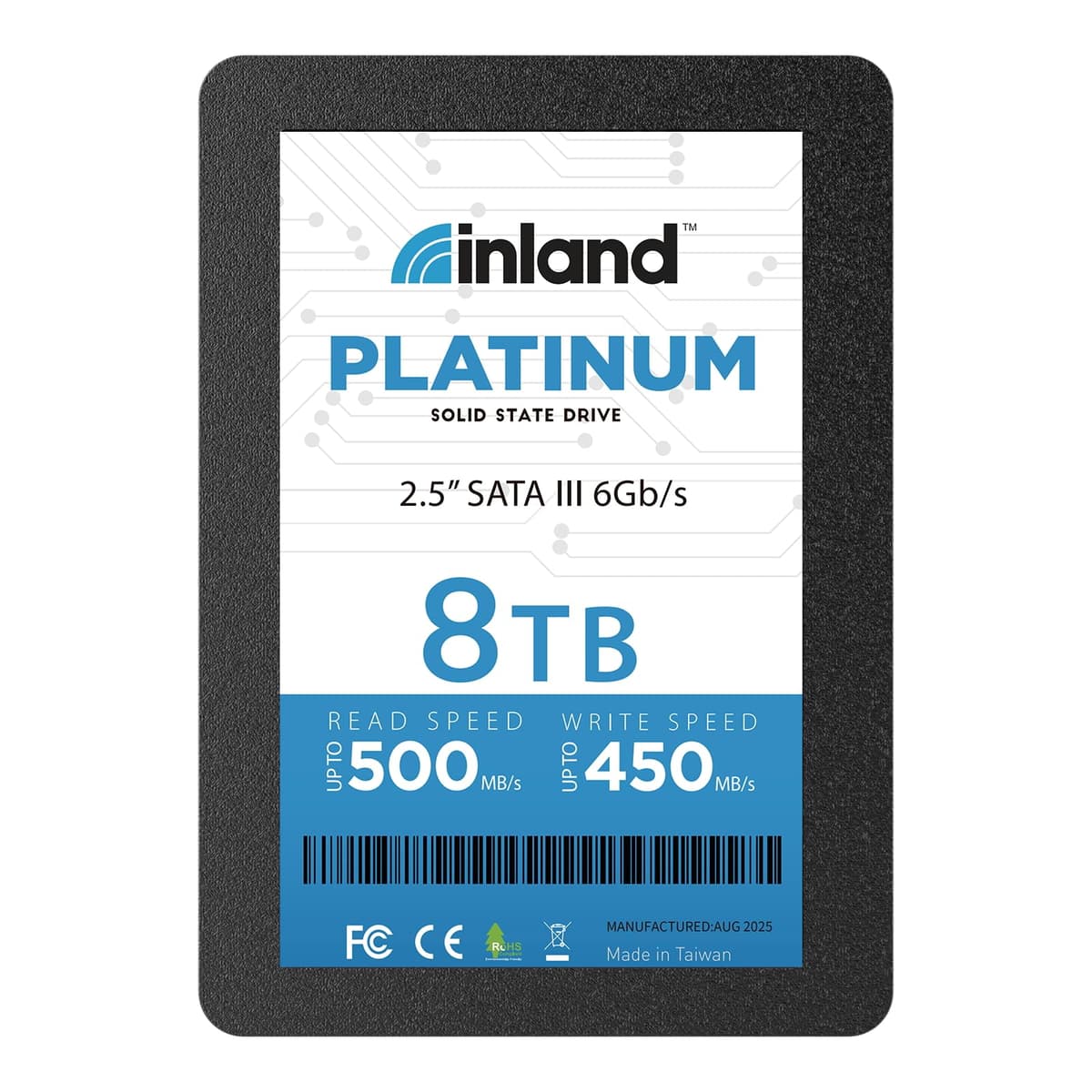 INLAND Platinum SSD Interno 8TB SATA III 2.5" TLC 3D NAND 6Gb/s Platinum SSD 8TB