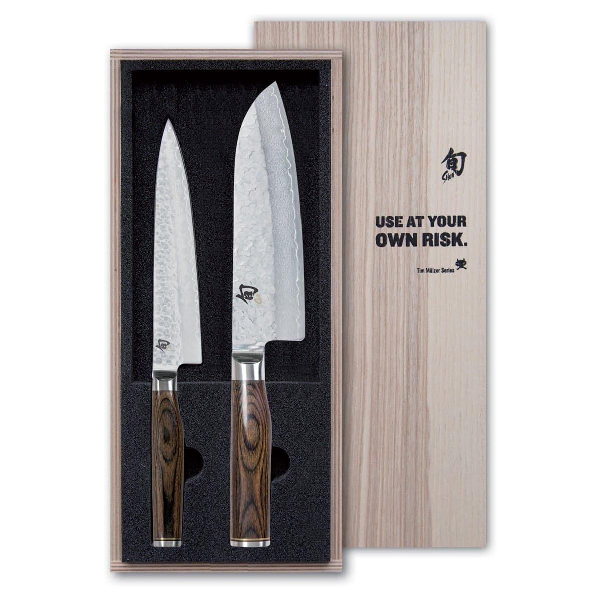 KAI Tim Mälzer Set de cuchillos Damascus TDMS-230, 2 piezas en estuche de madera