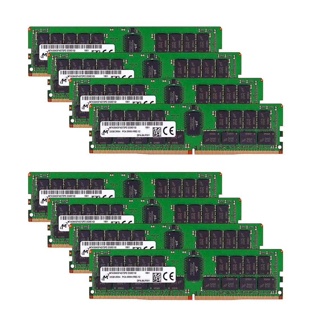 Micron Memory Bundle 256GB (8 x 32GB) DDR4 RDIMM 2666MHz - Memoria registrada ECC para servidores ASIHLAMZ218
