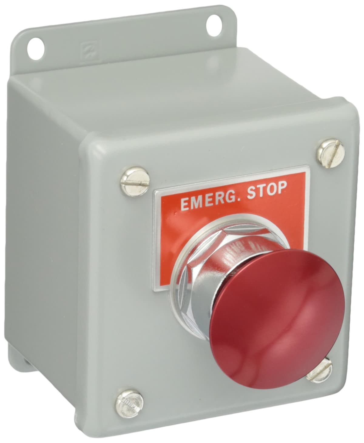Siemens 52C117A Estación de paro de emergencia NEMA 12, pulsador hongo mantenido rojo «EMERGENCY STOP»