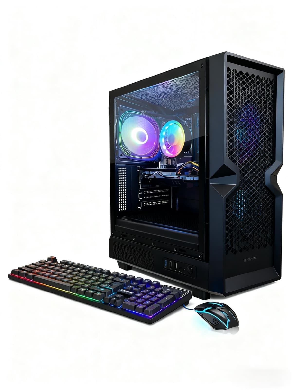 Computadora de Escritorio Gamer STGAubron, Intel Core i5 hasta 3.6G, Radeon RX 590 8GB, 16GB RAM, SSD 1TB, WiFi 6, BT 5.0, 3 Ventiladores RGB, Windows 11 Home ABR0122