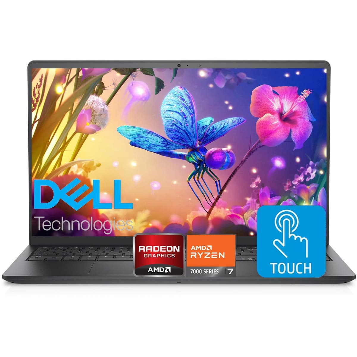 Dell Inspiron 15.6" Pantalla táctil FHD, 64GB RAM, SSD 2TB, Procesador AMD Ryzen 7 7730U de 8 núcleos (Mejor rendimiento que Intel i7-1255U en multitarea), Windows 11 Pro, Larga duración de batería, con USB de recuperación WOWPC Dell Inspiron Laptop