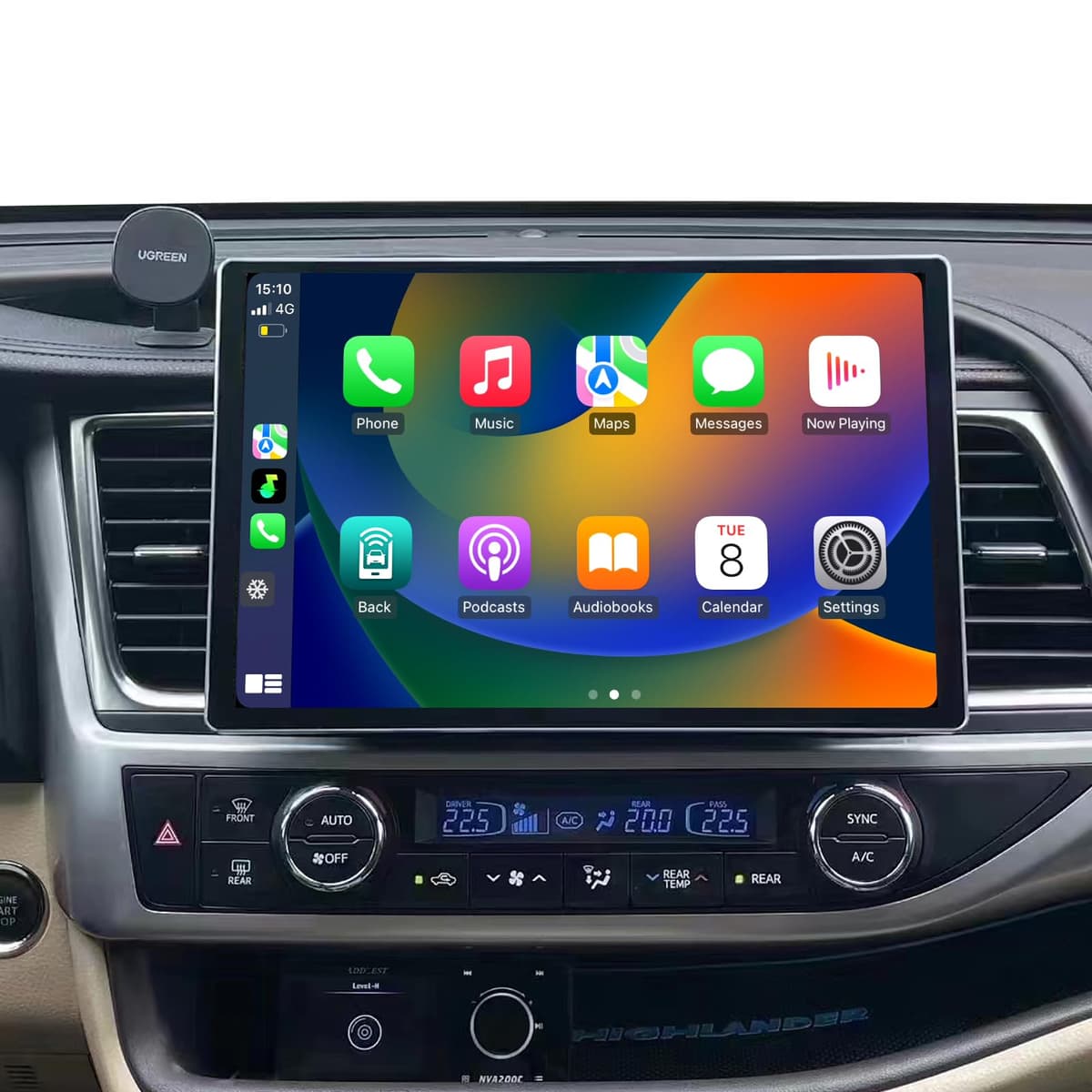 KiriNavi Autoradio Android 13 13.1" 128GB para Toyota Highlander (2015-2019) Compatible con JBL y 360