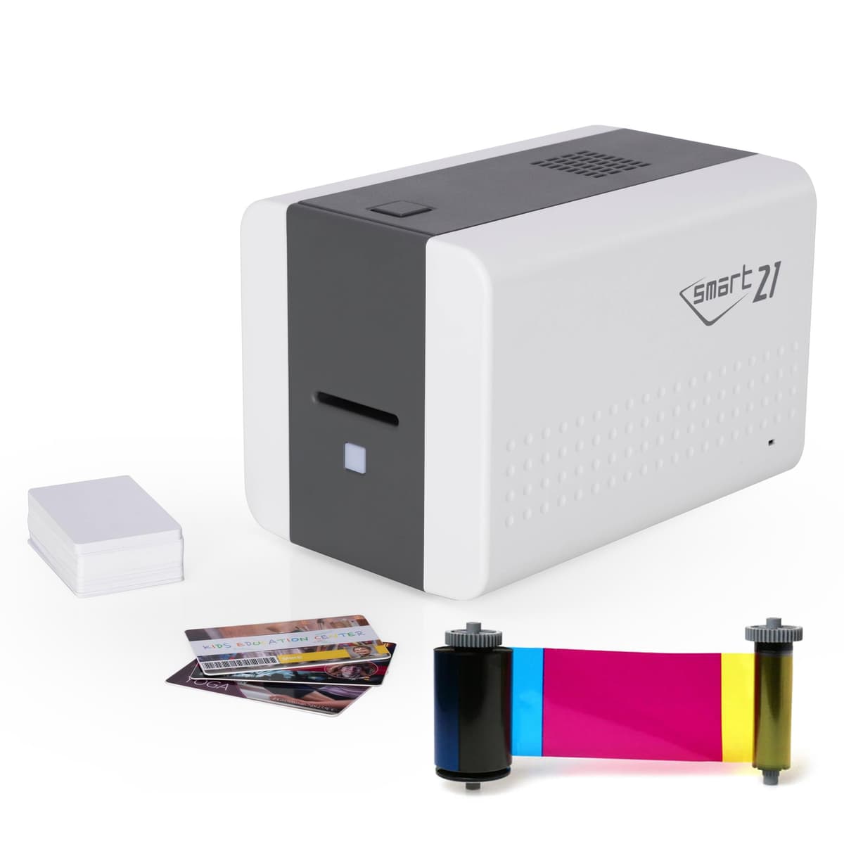 IDP SMART-21S Kit impresora de credenciales con ribbon y 100 tarjetas PVC 653311K