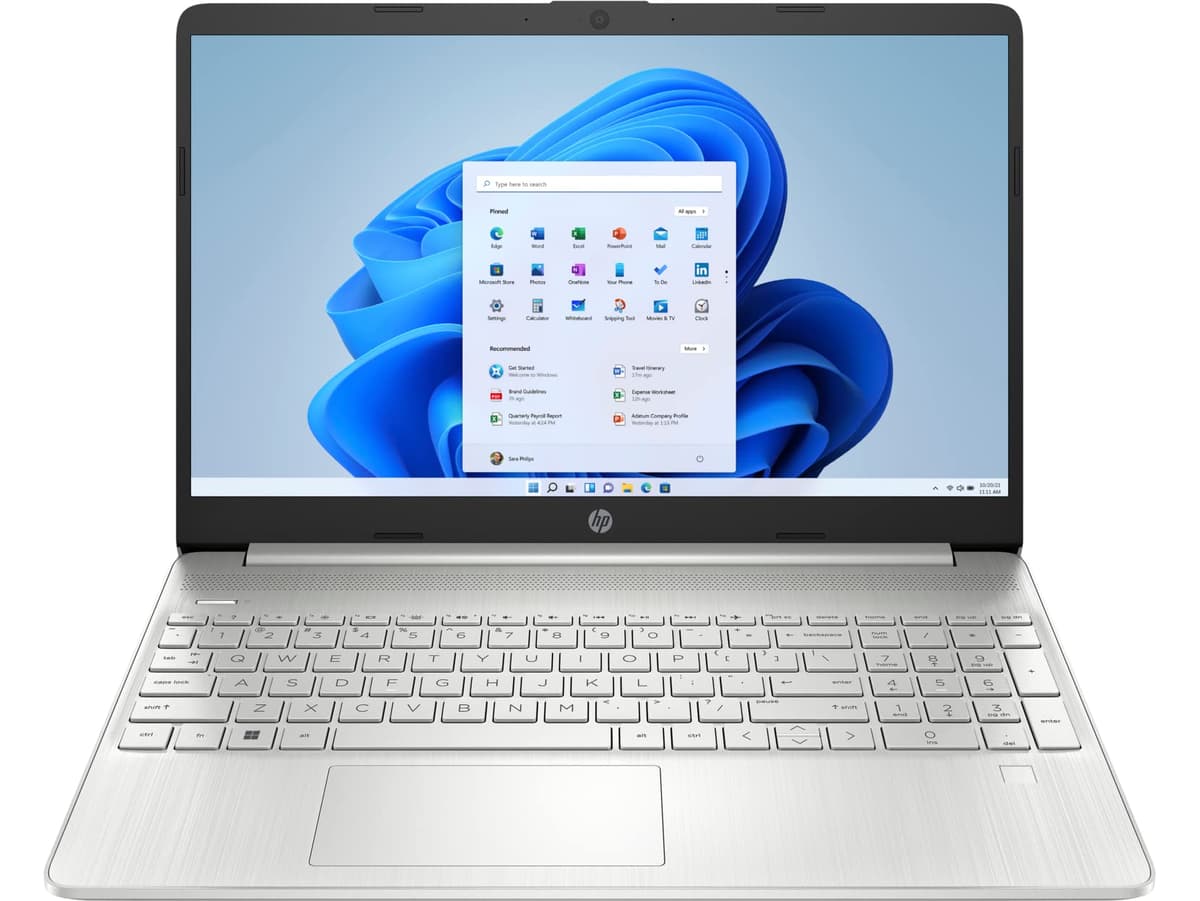 HP Laptop táctil 15.6" FHD, procesador Intel Core i3-1215U, 16GB RAM, SSD PCIe 1TB, cámara web, USB-C, HDMI, lector de tarjetas SD, Wi-Fi, Windows 11 Home, plateado HP 15