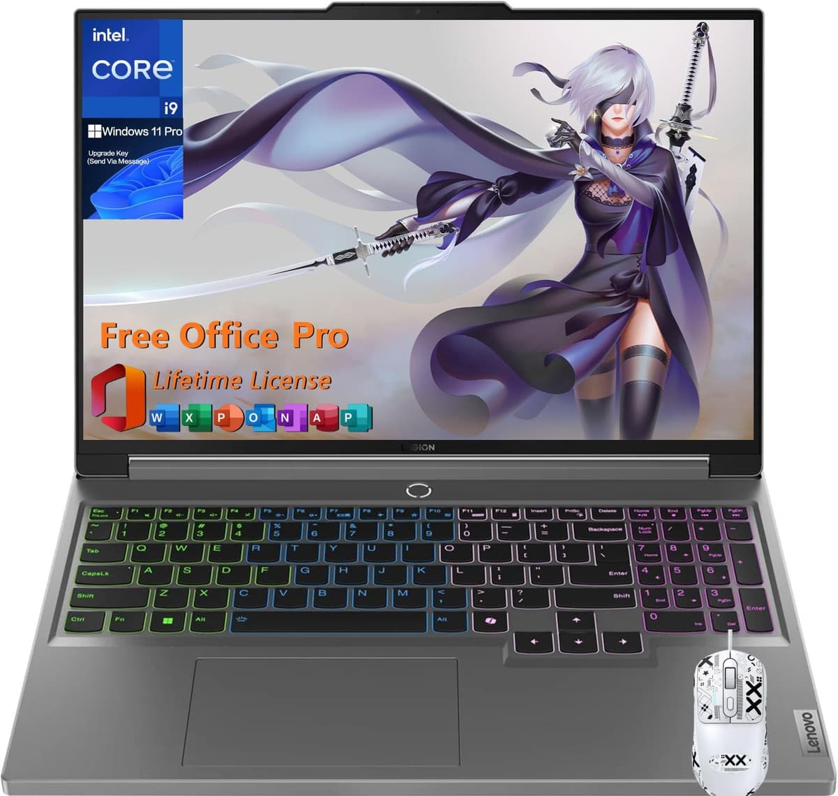 Lenovo Legion 5i Intel i9-14900HX, 16" WQXGA 165Hz, 64GB DDR5, 2TB SSD, RTX 4060, Win11 Pro + Office Lifetime