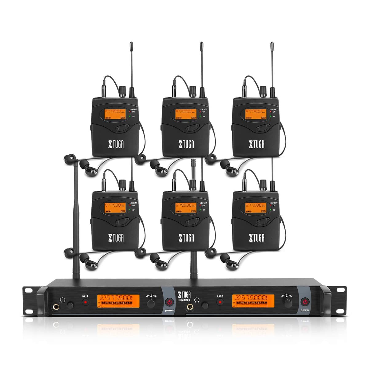 XTUGA IEM1200 Sistema inalámbrico in-ear 6 receptores 0122