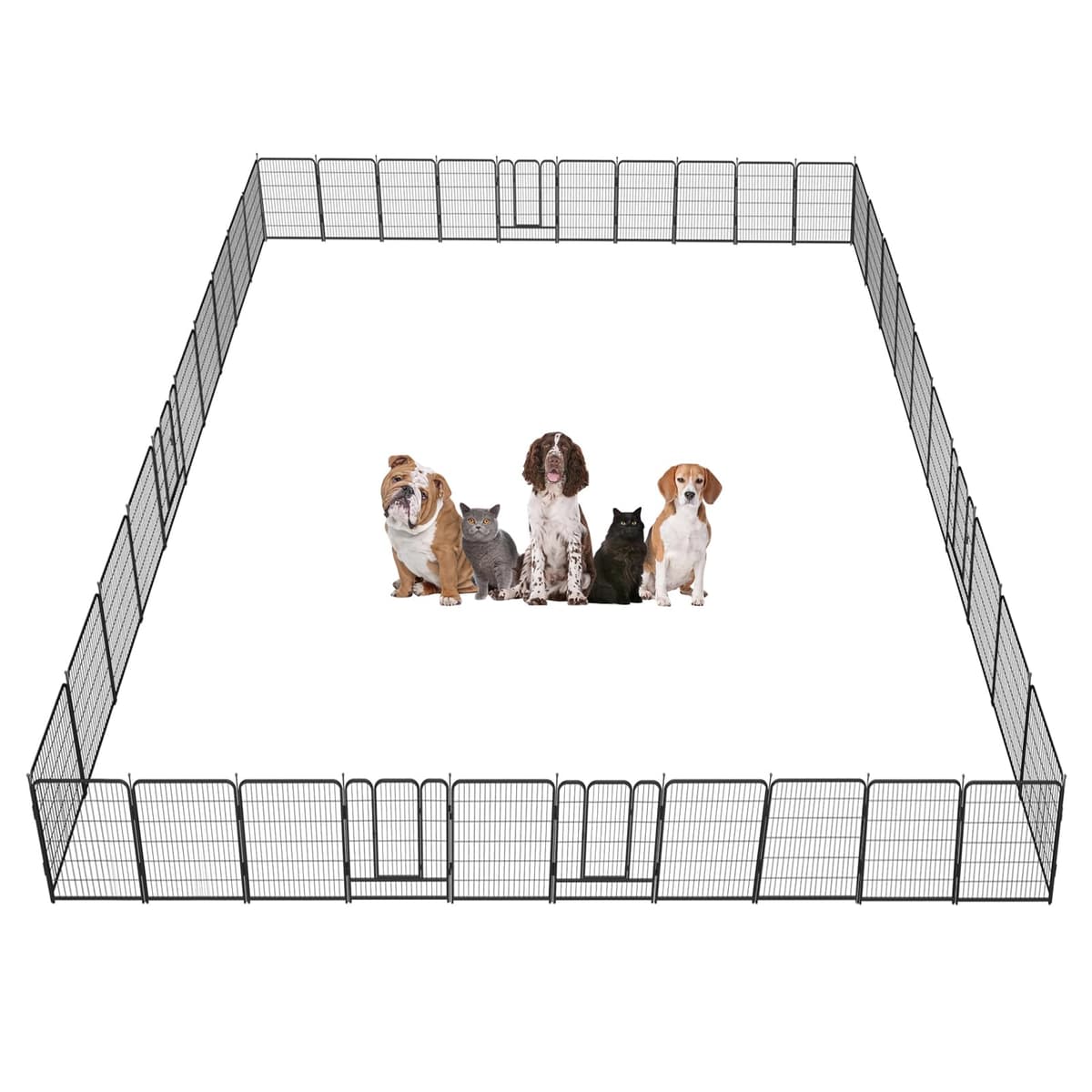 GDKASRNY Corralito para Perros, Altura de 32/40/45 Pulgadas en Acero Resistente, Plegable, Antioxidante Dog Playpens