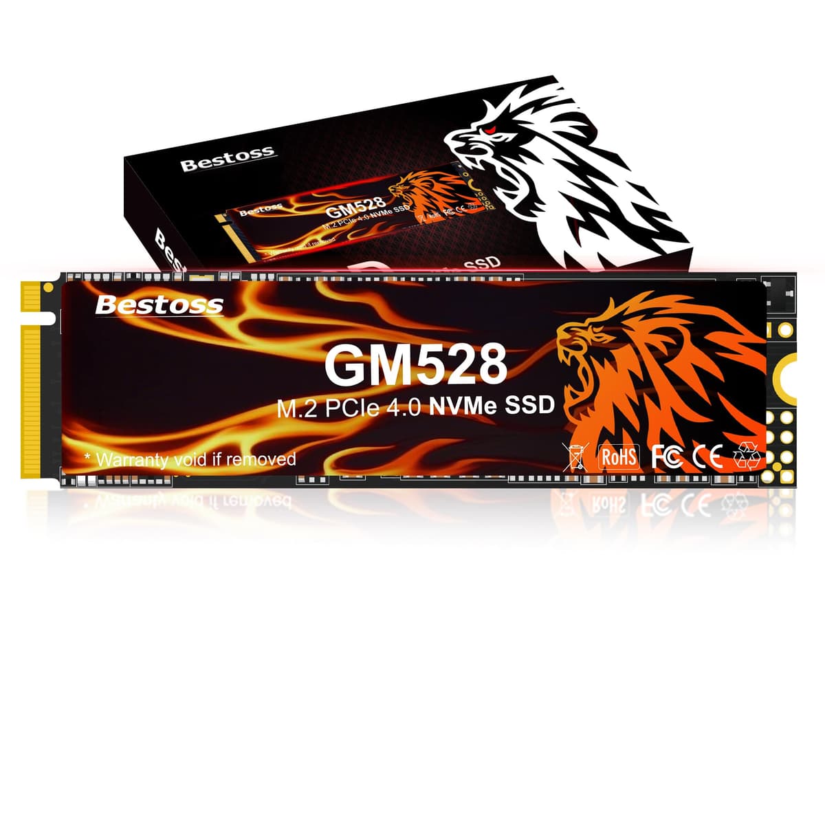 Bestoss GM528 SSD M.2 NVMe PCIe 2280 Interno, Hasta 5000 MB/s, NAND 3D con Caché SLC, SSD para PC Gamer, Laptop de Negocios, Entretenimiento en Casa, Flujo de Trabajo Creativo (4TB)
